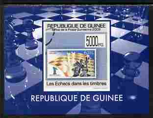 Guinea - Conakry 2009 Chess on Stamps #1 individual imperf deluxe sheetlet unmounted mint. Note this item is privately produced and is offered purely on its thematic appeal , stamps on stamp on stamp, stamps on stamponstamp, stamps on chess