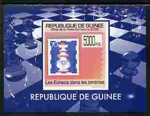 Guinea - Conakry 2009 Chess on Stamps #2 individual imperf deluxe sheetlet unmounted mint. Note this item is privately produced and is offered purely on its thematic appeal , stamps on , stamps on  stamps on stamp on stamp, stamps on  stamps on stamponstamp, stamps on  stamps on chess