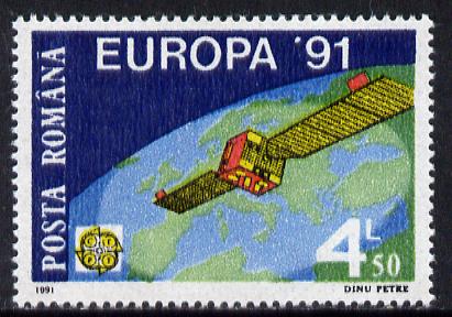 Rumania 1991 Europa (Satellite) unmounted mint Mi 4653, stamps on communications    europa    space