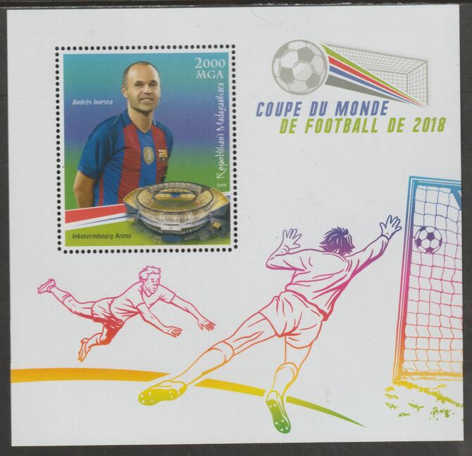 Madagascar 2018 World Cup Football #2 perf sheet containing one value unmounted mint, stamps on , stamps on  stamps on personalities, stamps on  stamps on football