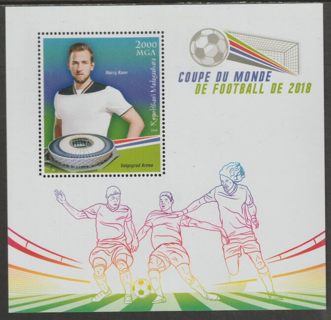 Madagascar 2018 World Cup Football #11 perf sheet containing one value unmounted mint, stamps on personalities, stamps on football