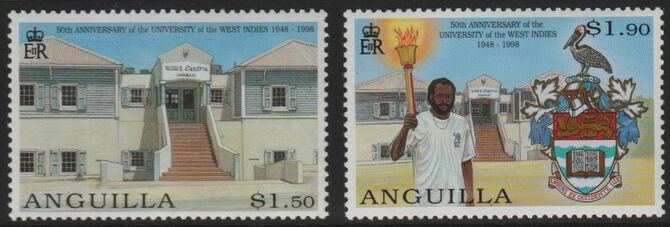 Anguilla 1998 50th Anniversary of University of West Indies perf set of 2 unmounted mint SG 1025-26, stamps on education