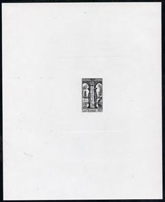 Monaco 1935 St Trophime die proof in black on sunken card, as SG 527