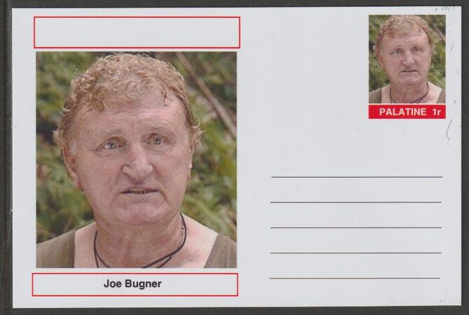 Palatine (Fantasy) Personalities - Joe Bugner (boxing) postal stationery card unused and fine, stamps on personalities, stamps on sport, stamps on boxing