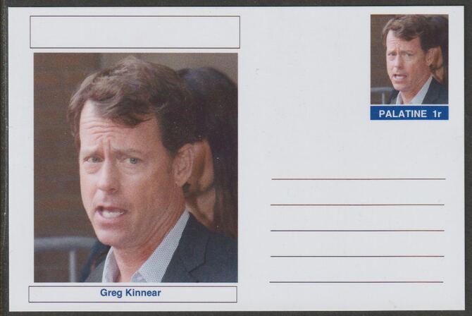 Palatine (Fantasy) Personalities - Greg Kinnear (actor) postal stationery card unused and fine, stamps on personalities, stamps on films, stamps on movies, stamps on cinema, stamps on 