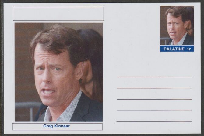 Palatine (Fantasy) Personalities - Greg Kinnear (actor) postal stationery card unused and fine, stamps on , stamps on  stamps on personalities, stamps on  stamps on films, stamps on  stamps on movies, stamps on  stamps on cinema, stamps on  stamps on 