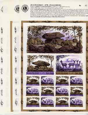 Denmark 1978 Christmas labels produced by Fuglebjerg Lions International (showing Deer & Monument) the set of imperf progressive sheets (3 individual colours, 2-colour composite plus all 3 colours) , stamps on , stamps on  stamps on denmark 1978 christmas labels produced by fuglebjerg lions international (showing deer & monument) the set of imperf progressive sheets (3 individual colours, stamps on  stamps on  2-colour composite plus all 3 colours) 