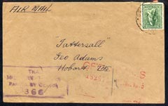 Australia 1945 Military censor cover, 4d cancelled FPO 0135, stamps on , stamps on  stamps on australia 1945 military censor cover, stamps on  stamps on  4d cancelled fpo 0135