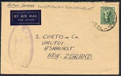 Australia 1944 Active Service cover  with RAAF Censor cachet, stamps on , stamps on  stamps on australia 1944 active service cover  with raaf censor cachet