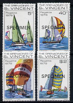 St Vincent - Grenadines 1979 National Regatta set of 4 opt'd Specimen unmounted mint, as SG 145-48, stamps on , stamps on  stamps on ships