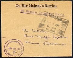 Bahamas 1976 On Bahamas Government Service with OHMS cover cancelled The Bight, Cat Island, stamps on 
