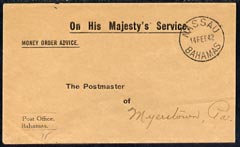 Bahamas 1942 OHMS cover cancelled Nassau, stamps on 