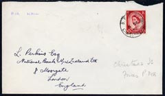 Christmas Island 1960? Great Britain 2.5d Wilding on commercial cover to UK with BFPO Christmas Is cds, stamps on , stamps on  stamps on christmas island 1960? great britain 2.5d wilding on commercial cover to uk with bfpo christmas is cds