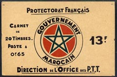 French Morocco 1934 Rabat 13f booklet complete and very fine (containing 20 x Mi 105), stamps on , stamps on  stamps on booklet - french morocco 1934 rabat 13f booklet complete and very fine (containing 20 x mi 105)