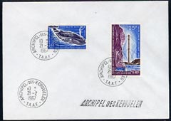 French Southern & Antarctic Territories 1967 Blue Whale 5f & Research Pylon 25f on cover,  SG 26 & 33, stamps on , stamps on  stamps on french southern & antarctic territories 1967 blue whale 5f & research pylon 25f on cover, stamps on  stamps on   sg 26 & 33