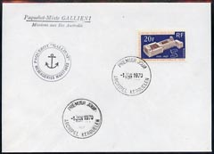 French Southern & Antarctic Territories 1970 Int Labour Organisation on cover with first day cancel, SG 58, stamps on 