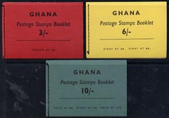 Ghana 1961 3s, 6s & 10s booklets complete and very fine, SG SB2, 3, & 4, stamps on , stamps on  stamps on booklet - ghana 1961 3s, stamps on  stamps on  6s & 10s booklets complete and very fine, stamps on  stamps on  sg sb2, stamps on  stamps on  3, stamps on  stamps on  & 4