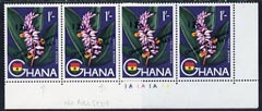 Ghana 1965 New Currency 12p on 1s unmounted mint strip of 4, 2 stamps with variety no comma after July, stamps on , stamps on  stamps on ghana 1965 new currency 12p on 1s unmounted mint strip of 4, stamps on  stamps on  2 stamps with variety no comma after july