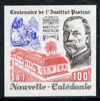 New Caledonia 1988 100f Pasteur Institute imperf from limited printing, as SG 847*, stamps on , stamps on  stamps on personalities      science    medical