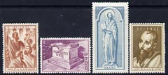 Greece 1951 Anniversary of St Paul's travels set of 4 fresh mounted mint, SG688-91 cat A3115, stamps on , stamps on  stamps on greece 1951 anniversary of st paul's travels set of 4 fresh mounted mint, stamps on  stamps on  sg688-91 cat \a3115