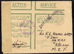 India Active Service cover to Middle East Forces, stamps on , stamps on  stamps on india active service cover to middle east forces
