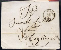Italy 1861 pre stamp entire with TORINO date stamp, stamps on 