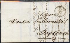 Italy 1854 pre stamp entire with TORINO date stamp, stamps on 