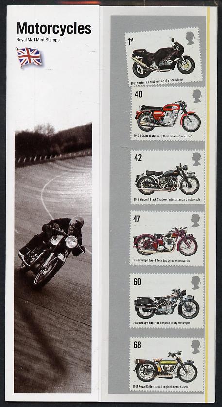 Great Britain 2005 Motorcycles perf set of 6 in official presentation pack unmounted mint SG 2548-53, stamps on , stamps on  stamps on motorbikes