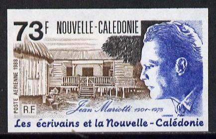 New Caledonia 1988 Jean Mariotti (Writer) 73f (Airmail) imperf from limited printing, as SG 849*, stamps on personalities    literature       books