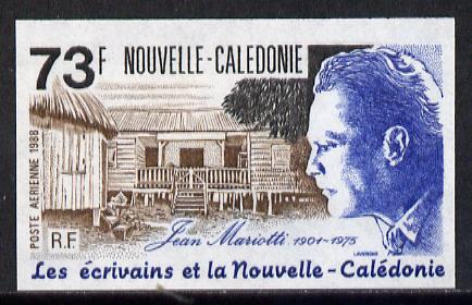 New Caledonia 1988 Jean Mariotti (Writer) 73f (Airmail) imperf from limited printing, as SG 849*, stamps on personalities    literature       books