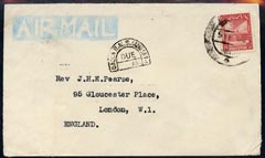 Pakistan 1950 cover to London with fine Dacca RMS (Air) Set 1 Postage Due mark in black, stamps on 