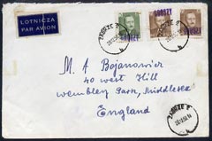 Poland 1950 Cover cancelled ZABRZE 2, stamps on , stamps on  stamps on poland 1950 cover cancelled zabrze 2