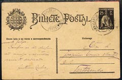 Portugal 1921 Ceres Postal stationery card used, stamps on , stamps on  stamps on portugal 1921 ceres postal stationery card used