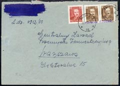 Poland 1951 Cover cancelled POZNAN 26, stamps on , stamps on  stamps on poland 1951 cover cancelled poznan 26