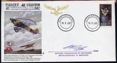 South Africa 1980 Commem illustrated cover for 40th Anniversary of 41 Squadron signed by CO, stamps on 