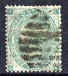 Great Britain 1862-64 QV 1s green plate 2 good colour but short perf, used SG90, stamps on , stamps on  stamps on , stamps on  stamps on  qv , stamps on  stamps on 