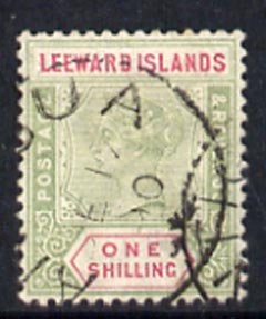 Leeward Islands 1890 QV 1s with Antigua  cds cancel SG7, stamps on , stamps on  stamps on , stamps on  stamps on  qv , stamps on  stamps on 