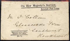 Great Britain 1872 Return Paid OHMS cover, stamps on , stamps on  stamps on great britain 1872 return paid ohms cover
