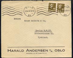 Norway 1930 Goodyear pre-printed cover to Berlin, stamps on 