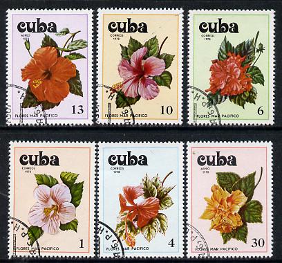 Cuba 1978 Pacific Flowers cto set of 6, SG 2513-18*, stamps on , stamps on  stamps on flowers