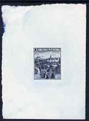 Czechoslovakia 1936 Die Proof of 1k20 PALANOK CASTLE in pale & dark blue, as SG 354, stamps on castles