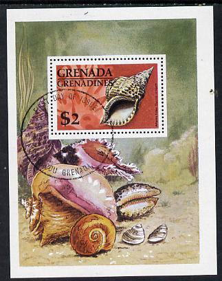 Grenada - Grenadines 1976 Shells cto m/sheet, SG MS 146, stamps on 