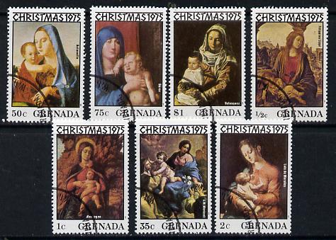 Grenada 1975 Christmas cto set of 7, SG 753-59, stamps on , stamps on  stamps on grenada 1975 christmas cto set of 7, stamps on  stamps on  sg 753-59