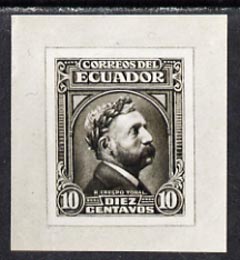 Ecuador 1942 photographic essay of Dr Toral 10c (as SG 650) plus copy of the text from De La Rue archive book relating to the problems with this issue due to their factory being bombed., stamps on , stamps on  stamps on ecuador 1942 photographic essay of dr toral 10c (as sg 650) plus copy of the text from de la rue archive book relating to the problems with this issue due to their factory being bombed.