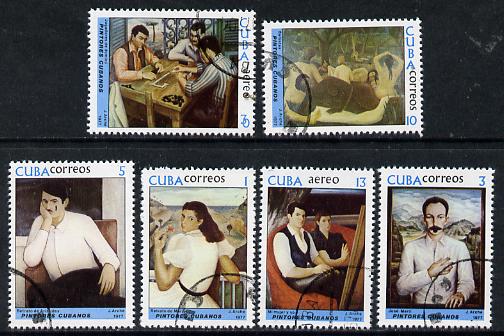 Cuba 1977 Paintings by Jorge Arche cto set of 6, SG 2391-96*, stamps on , stamps on  stamps on arts    games