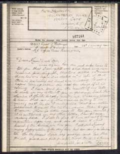 British Occupations of Italian Colonies - MEF Airgraph to London, square censor mark (Stephens ME/3)