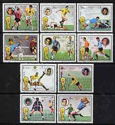 Fujeira 1972 Football World Cup set of 10 cto used Mi 1391-1400*, stamps on , stamps on  stamps on football   sport