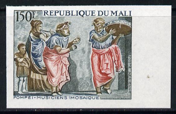 Mali 1974 Musicians (Mosaic from Pompei) 150f imperf from limited printing, as SG 427, stamps on music, stamps on mosaics, stamps on arts, stamps on ancient greece 