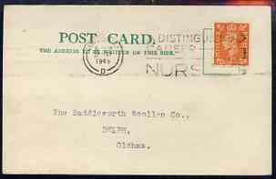 Great Britain 1948 Commercial postcard bearing KG6 2d pale orange with 'D' perfin (Debenham & Company), fine , stamps on , stamps on  stamps on , stamps on  stamps on  kg6 , stamps on  stamps on 
