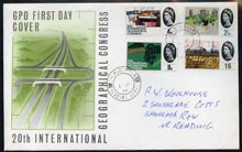 Great Britain 1964 Geographical (ord) set of 4 on illustrated cover with first day cancel, hand written address, stamps on 